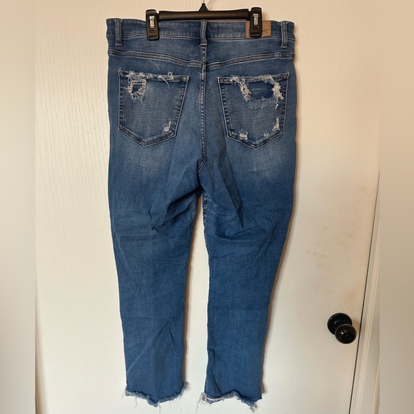 BKE Parker High-Rise Ankle Straight Destroyed Jean - Picture 2 of 2